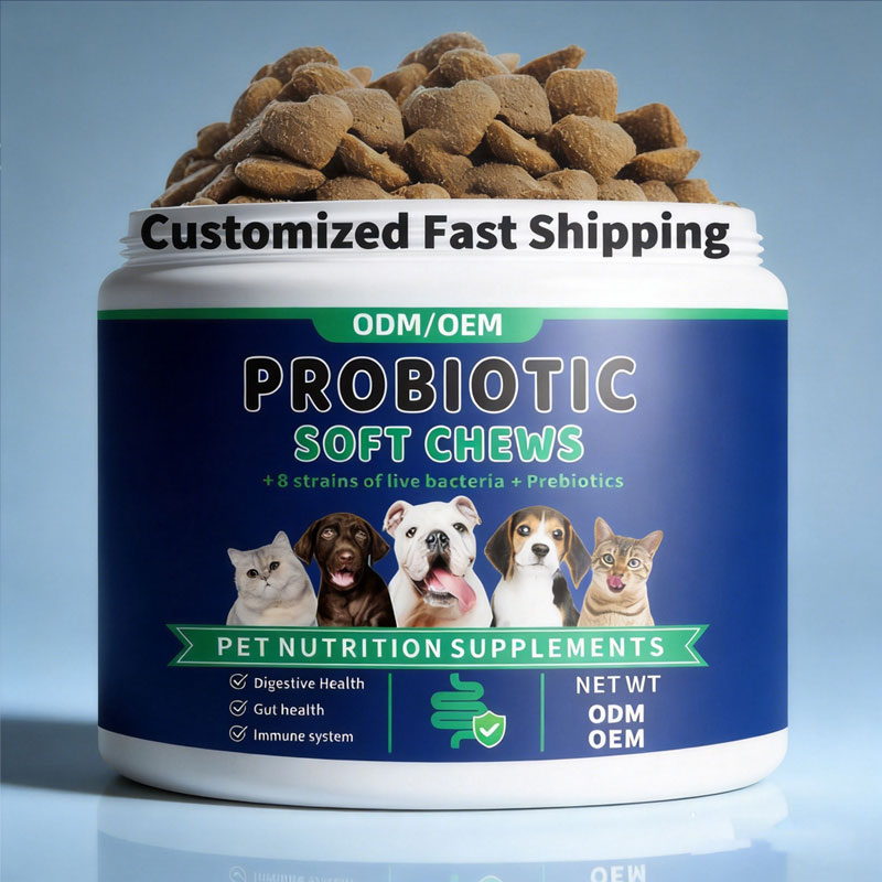 Probiotic Chews for Dogs & Cats - Digestive Support, Soft Meat Chew, One a Da