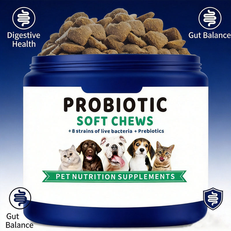 Probiotic Chews for Dogs & Cats - Digestive Support, Soft Meat Chew, One a Da — Product image enlarged