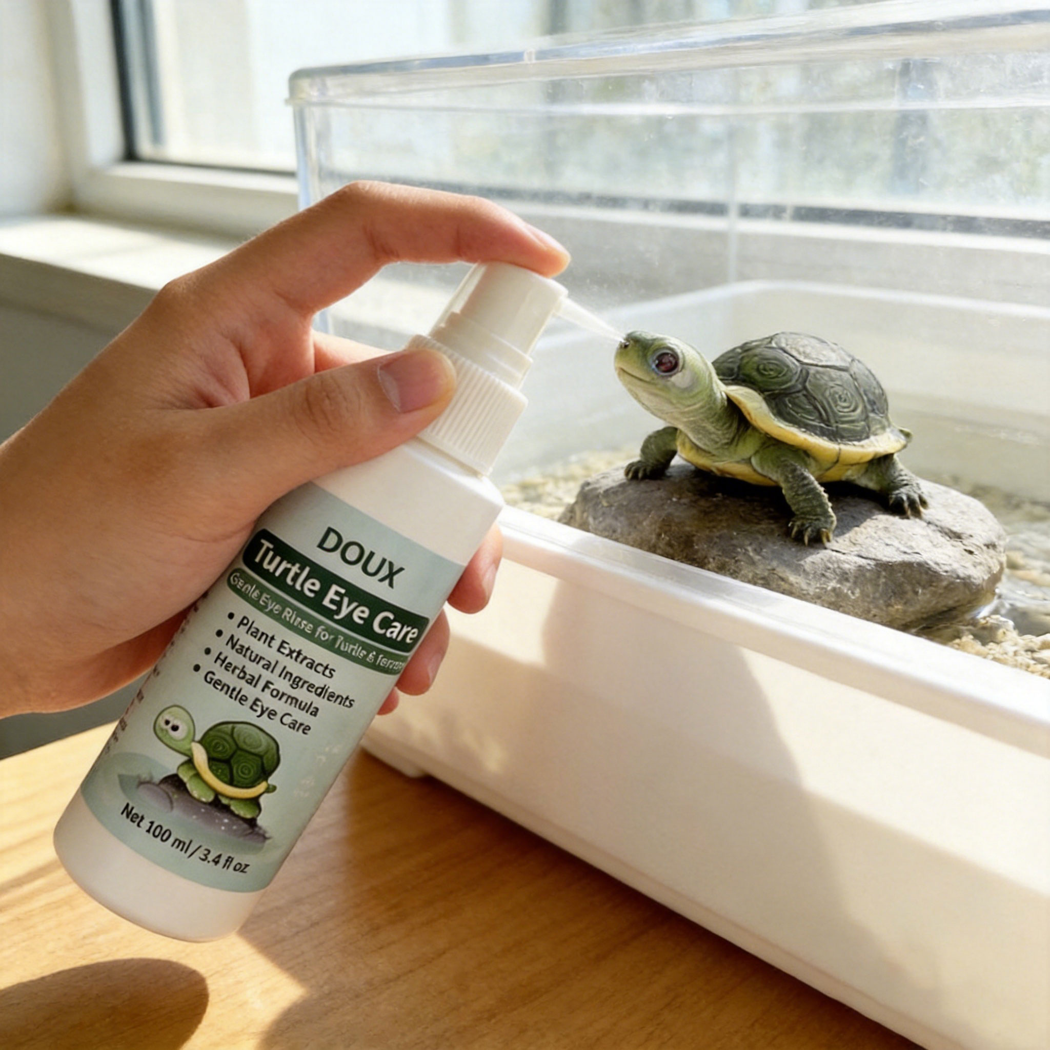 Turtle Eye Rinse – Gentle Daily Eye Cleanser for Turtles & Terrapins — Product image enlarged