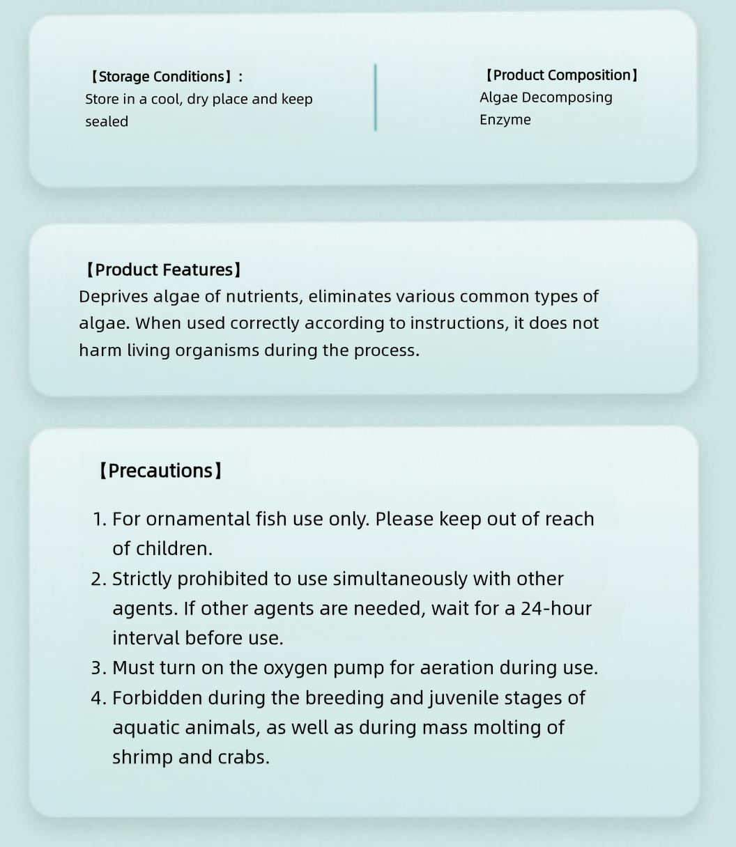 Bio-Enzyme Algae Remover for Aquariums – Clears Green Water, Black Beard & Moss Algae – Safe for Fish & Plants — Product image enlarged